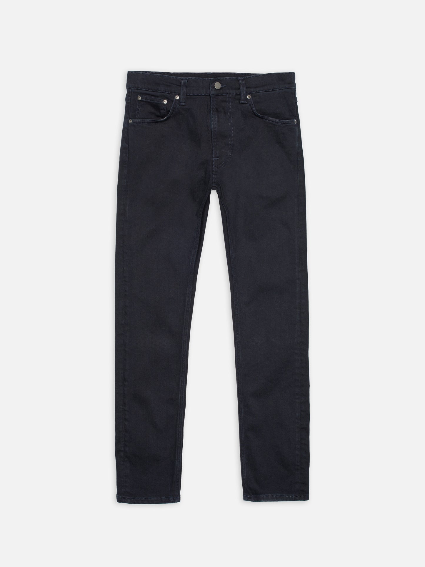 jeans lean dean nudie nudiejeans nudie jeans everblue tapered fit stretch denim dragkedja blå navy blue fri frakt stenungsund