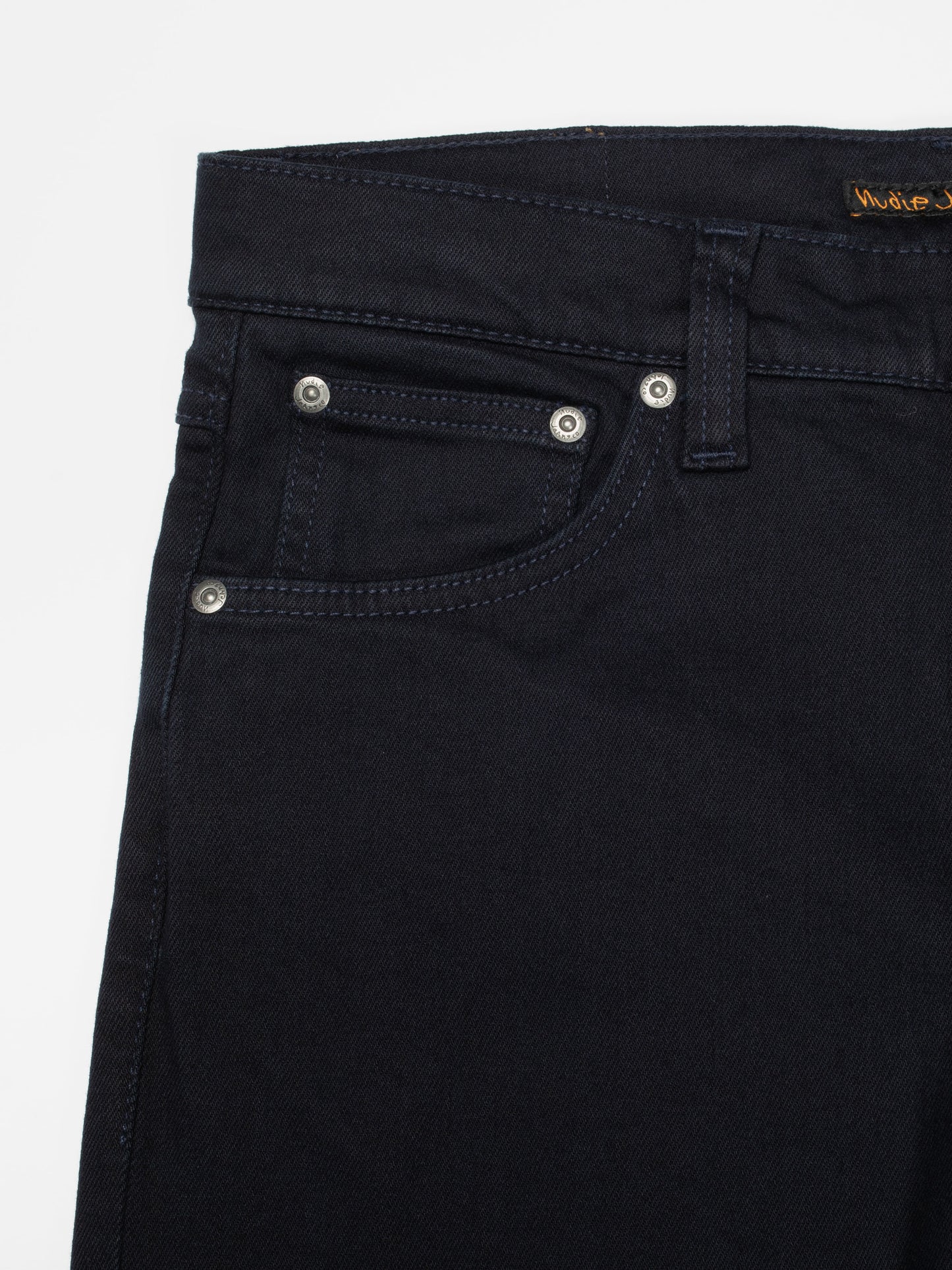 jeans lean dean nudie nudiejeans nudie jeans everblue tapered fit stretch denim dragkedja blå navy blue fri frakt stenungsund