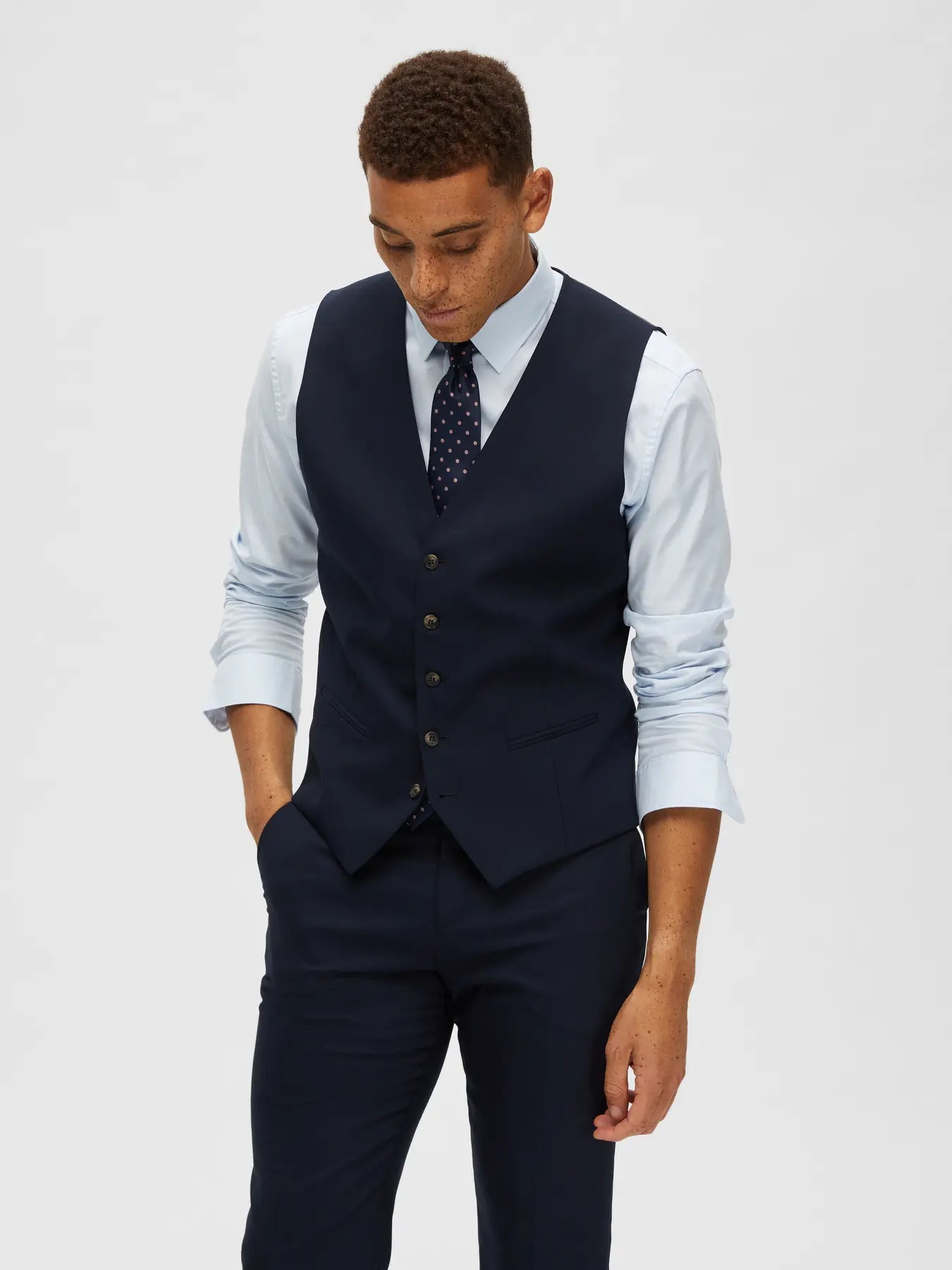 Liam Waistcoat Flex Navy