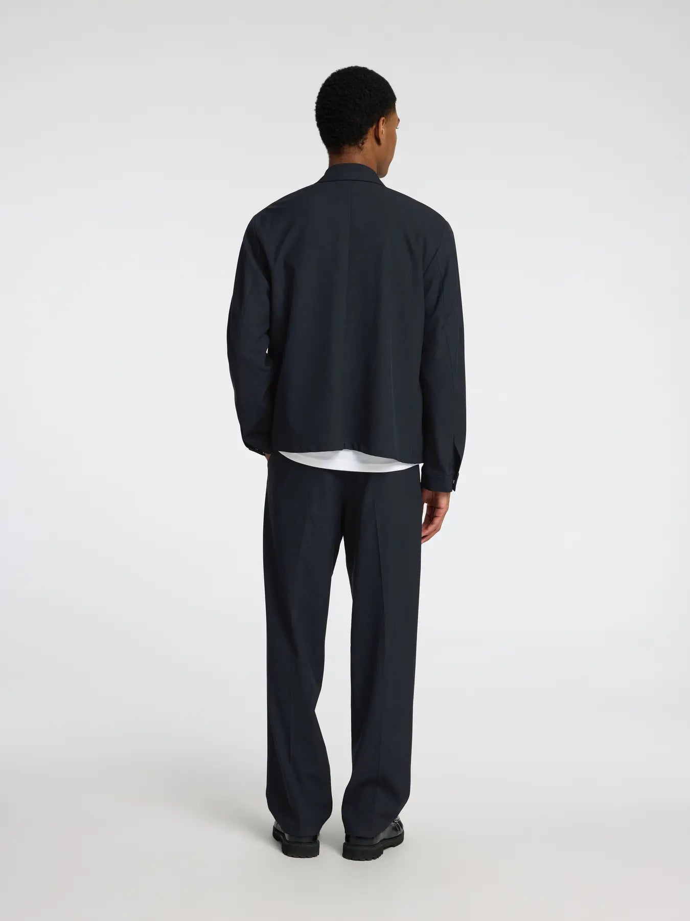 overshirt selected homme robert overshirt regular fit stretch kavaj dark sapphire navy blue överskjorta jacka