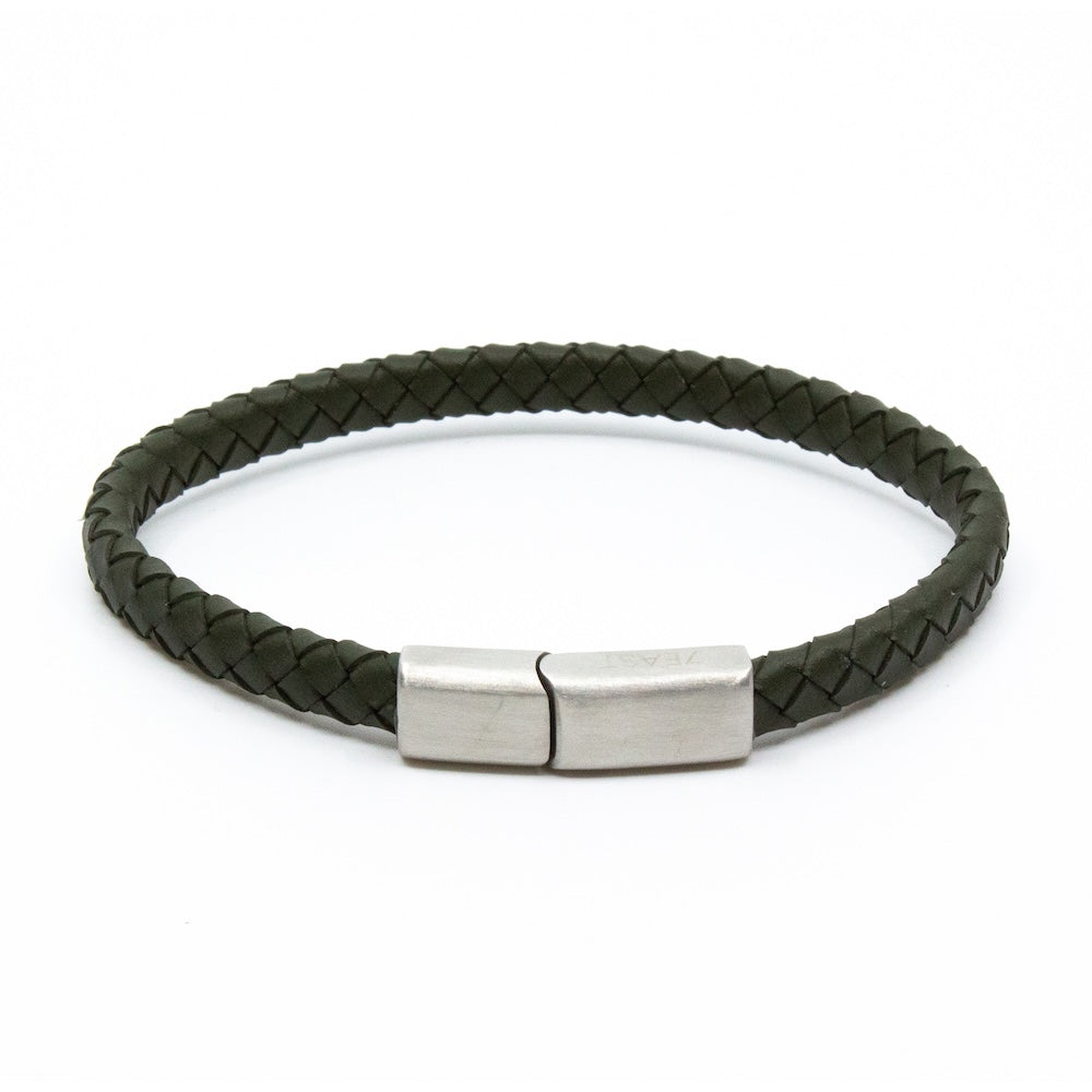 armband seveneast 7east smycke fredrik green grön läder leather brace