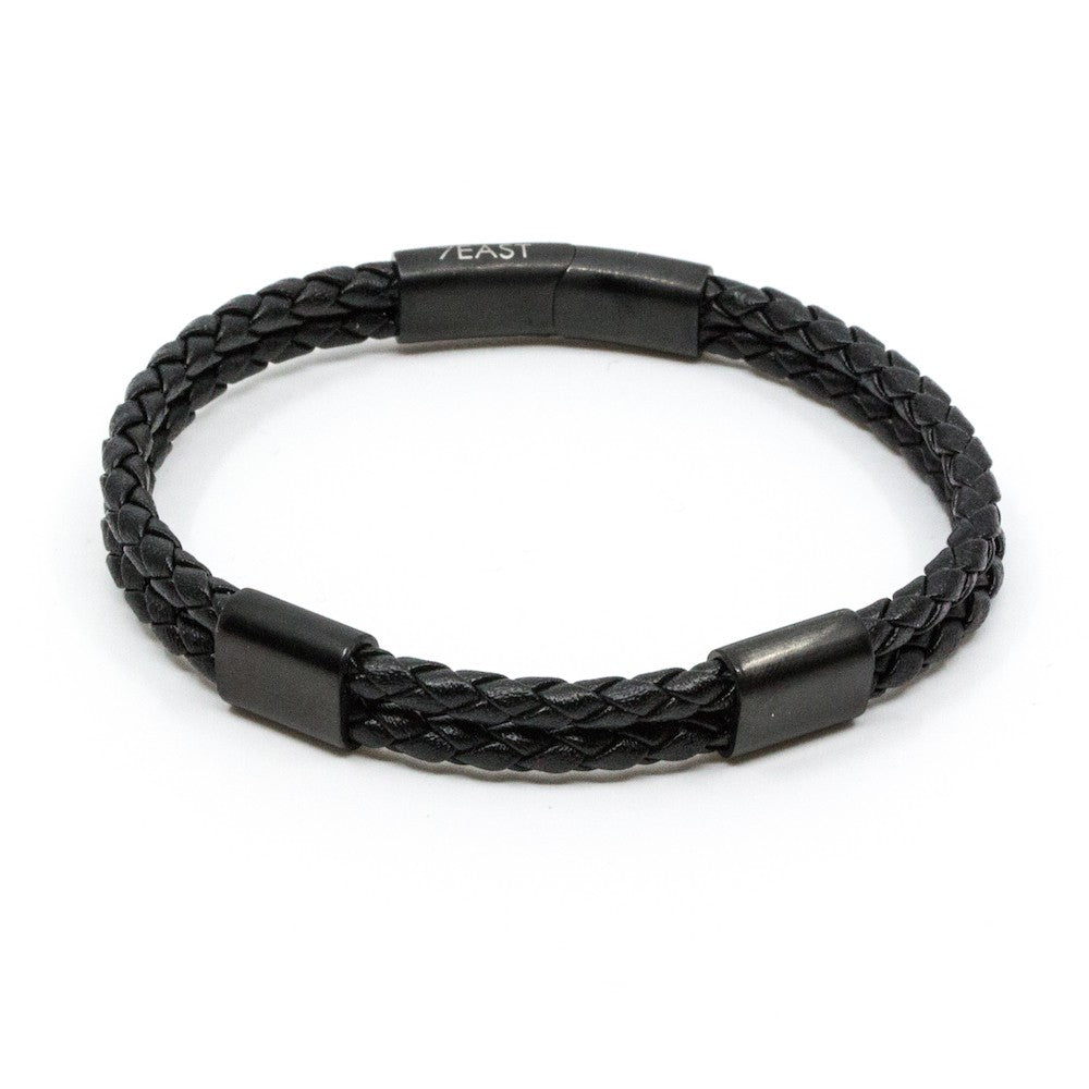 armband brace 7east seven east seveneast grebbestad läder leather smycke black svart fri frakt 