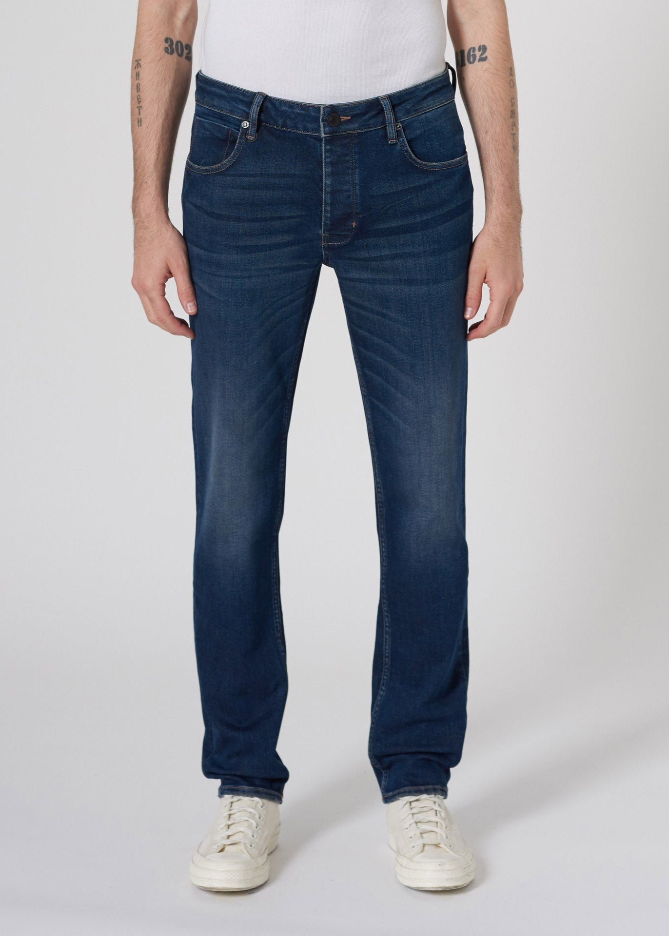 jeans denim neuw lou slim neuwdenim stretch bomull blue sunday blåjeans