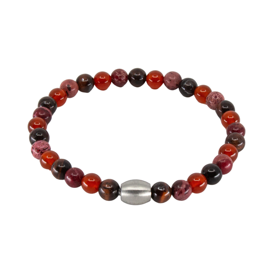 armband seveneast 7east smycke consett red röd  pärlor brace