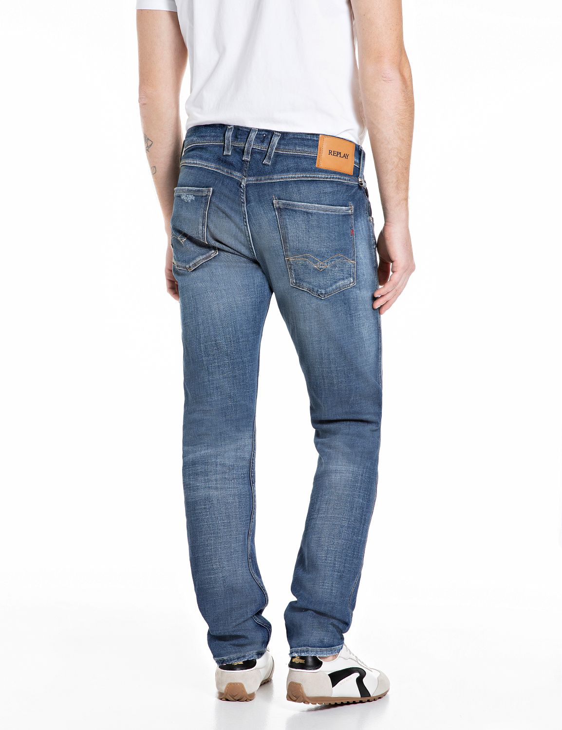 jeans anbass replay 914q replayjeans slim stretch slitna age 10 years denim