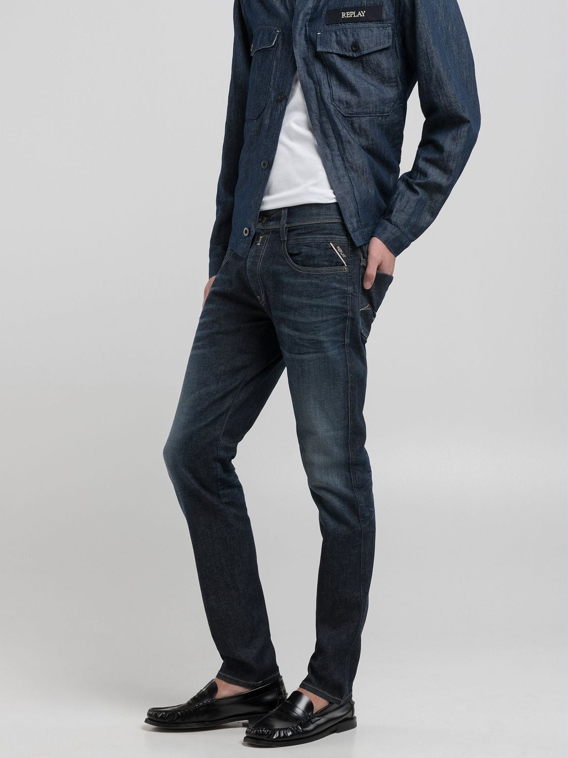 jeans anbass replay 914y hyperflex stretch replayjeans replay jeans denim slim 661730 fri frakt stenungsund