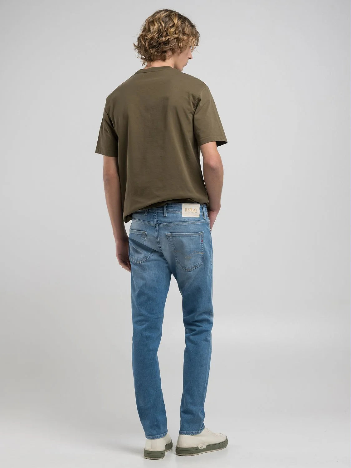 jeans replay grover denim raka jeans regular fit stretch ma972 573 844 ljus jeans