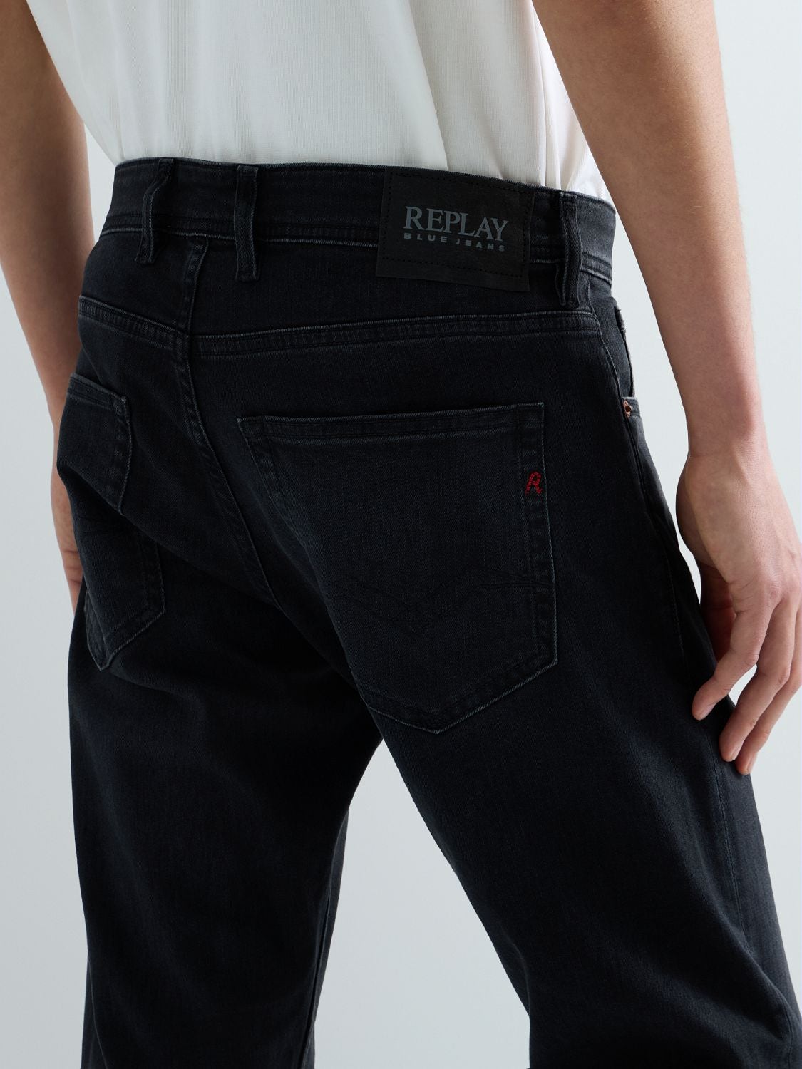 jeans replay grover replay jeans denim stretch ma972 regular fit black grey grå svart fri frakt stenungsund