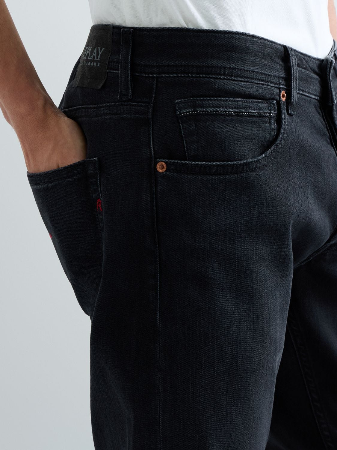 jeans replay grover replay jeans denim stretch ma972 regular fit black grey grå svart fri frakt stenungsund