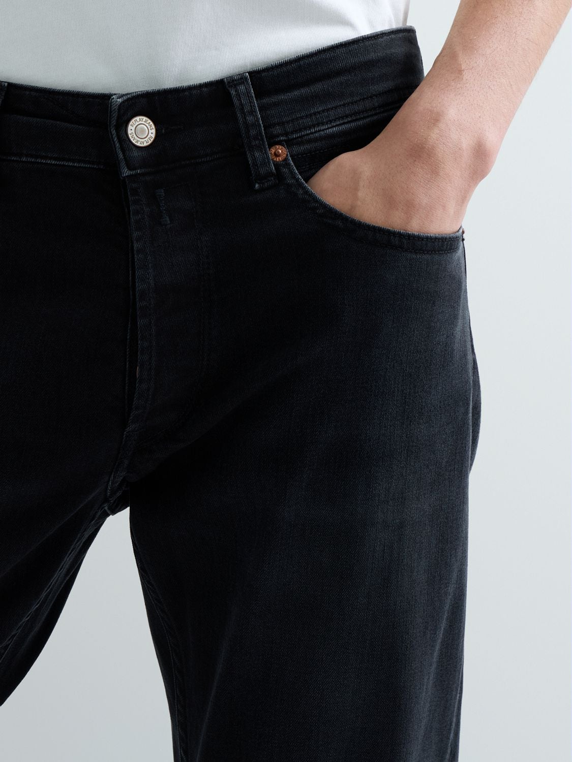 jeans replay grover replay jeans denim stretch ma972 regular fit black grey grå svart fri frakt stenungsund