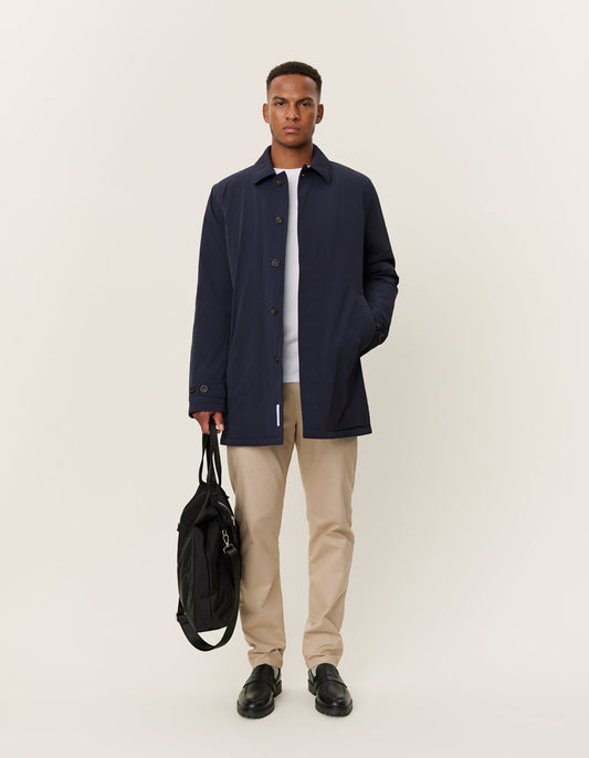 rock coat les deux Malcolm papped coat dark navy blue blå höstrock vårrock 