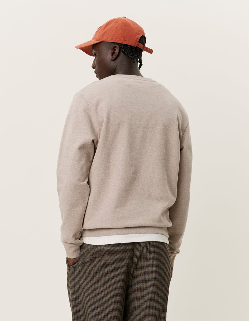 tröja sweater les deux sweatshirt mini encore bomull sand melange