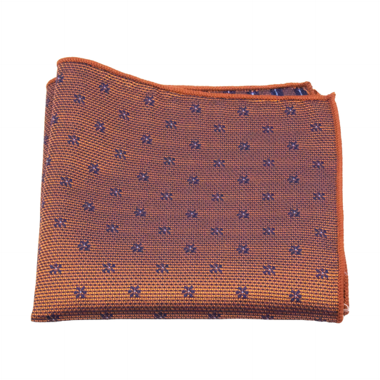 näsduk pocket square seveneast 7east hornavan rust orange brons