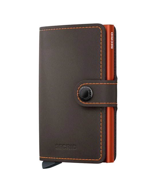 Miniwallet Matte Truffle-Orange