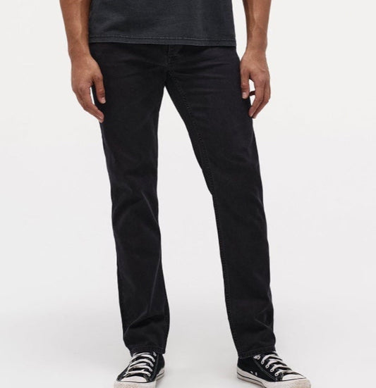 jeans neuw denim lou straight raka jeans nero black svart stretch