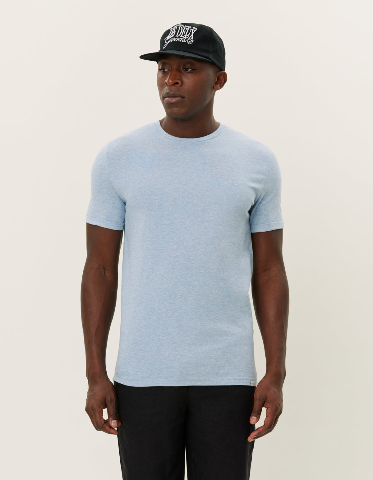 t-shirt tee nörregaard tonal blue melange blue bomull norregaard