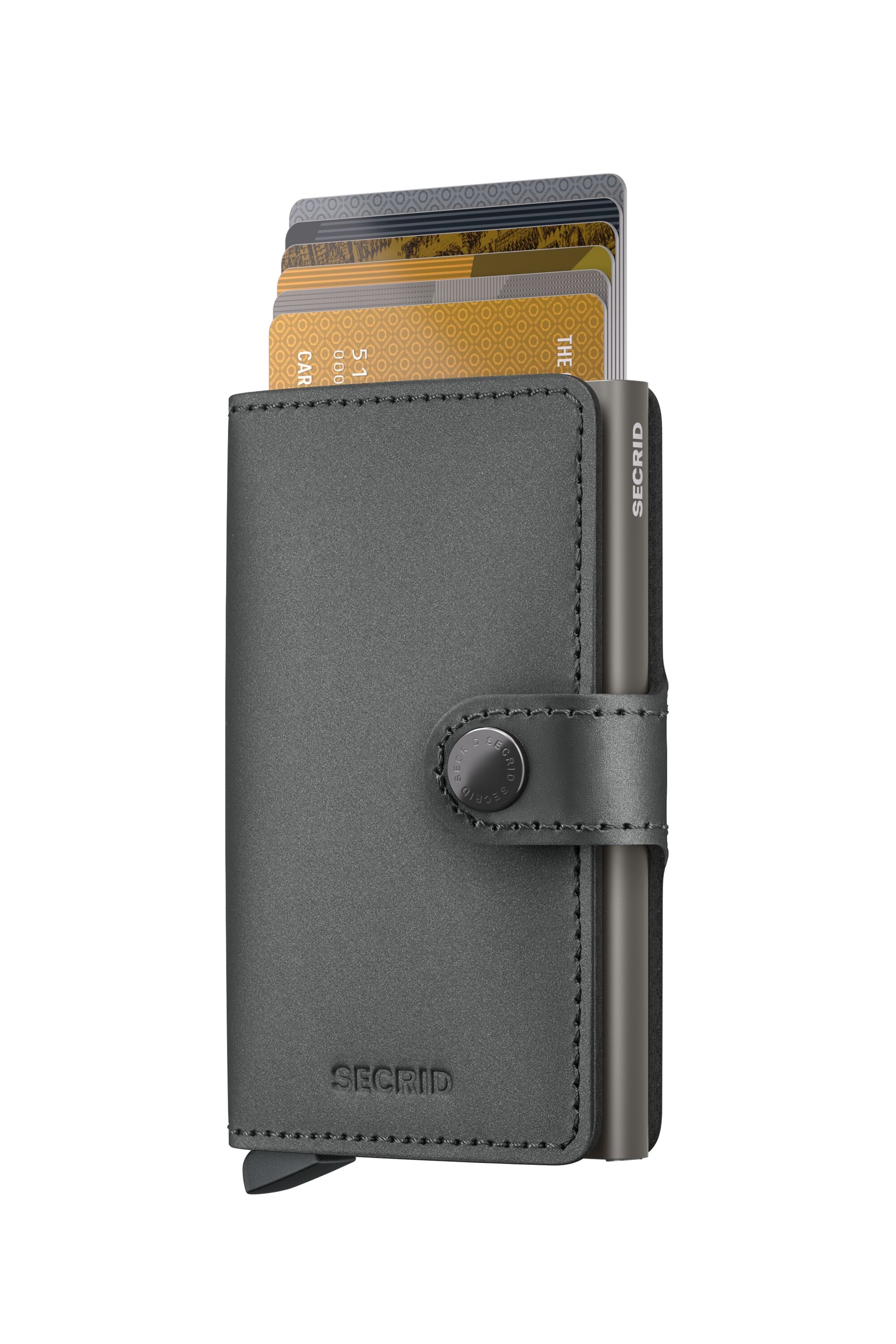 plånbok wallet miniwallet secrid miniwallet matte stain steel grey grå silver korthållare fri frakt stenungsund