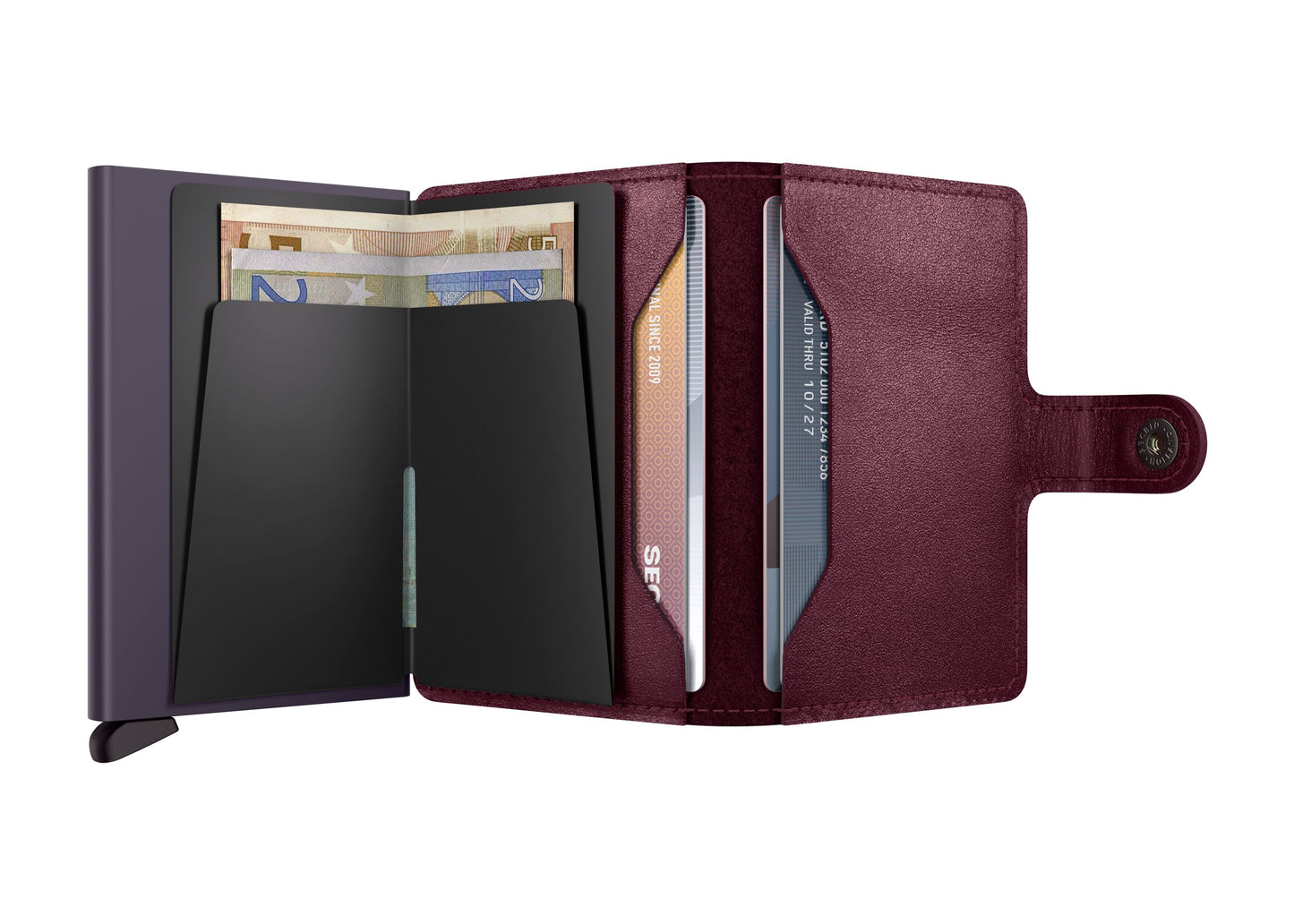 plånbok wallet miniwallet secrid miniwallet original cranberry red röd lila korthållare fri frakt stenungsund
