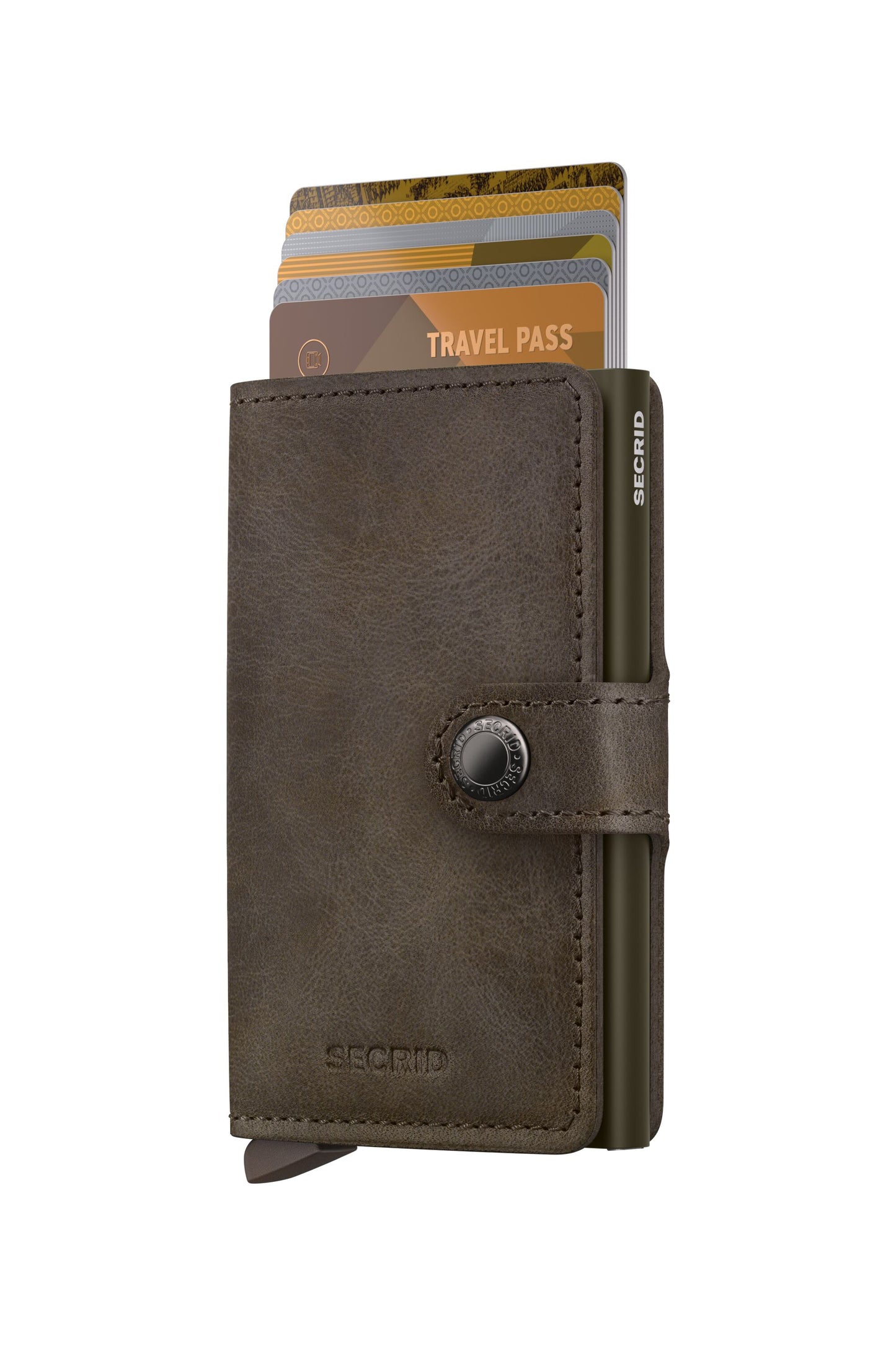 plånbok wallet miniwallet secrid miniwallet vintage oak brun brown green grön korthållare fri frakt stenungsund