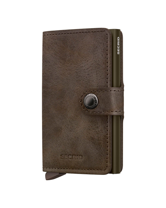 plånbok wallet miniwallet secrid miniwallet vintage oak brun brown green grön korthållare fri frakt stenungsund