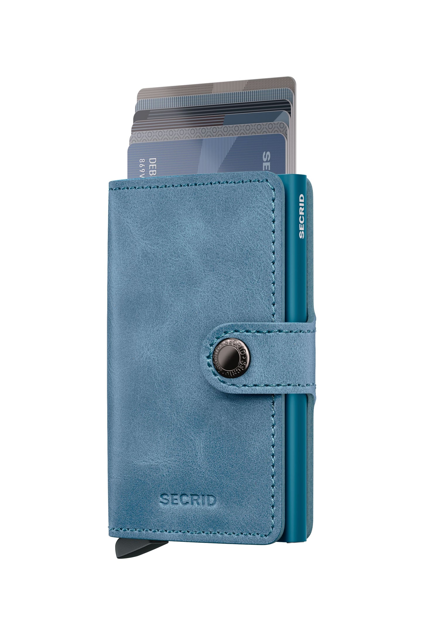 plånbok wallet miniwallet secrid miniwallet vintage teal blue blå korthållare fri frakt stenungsund