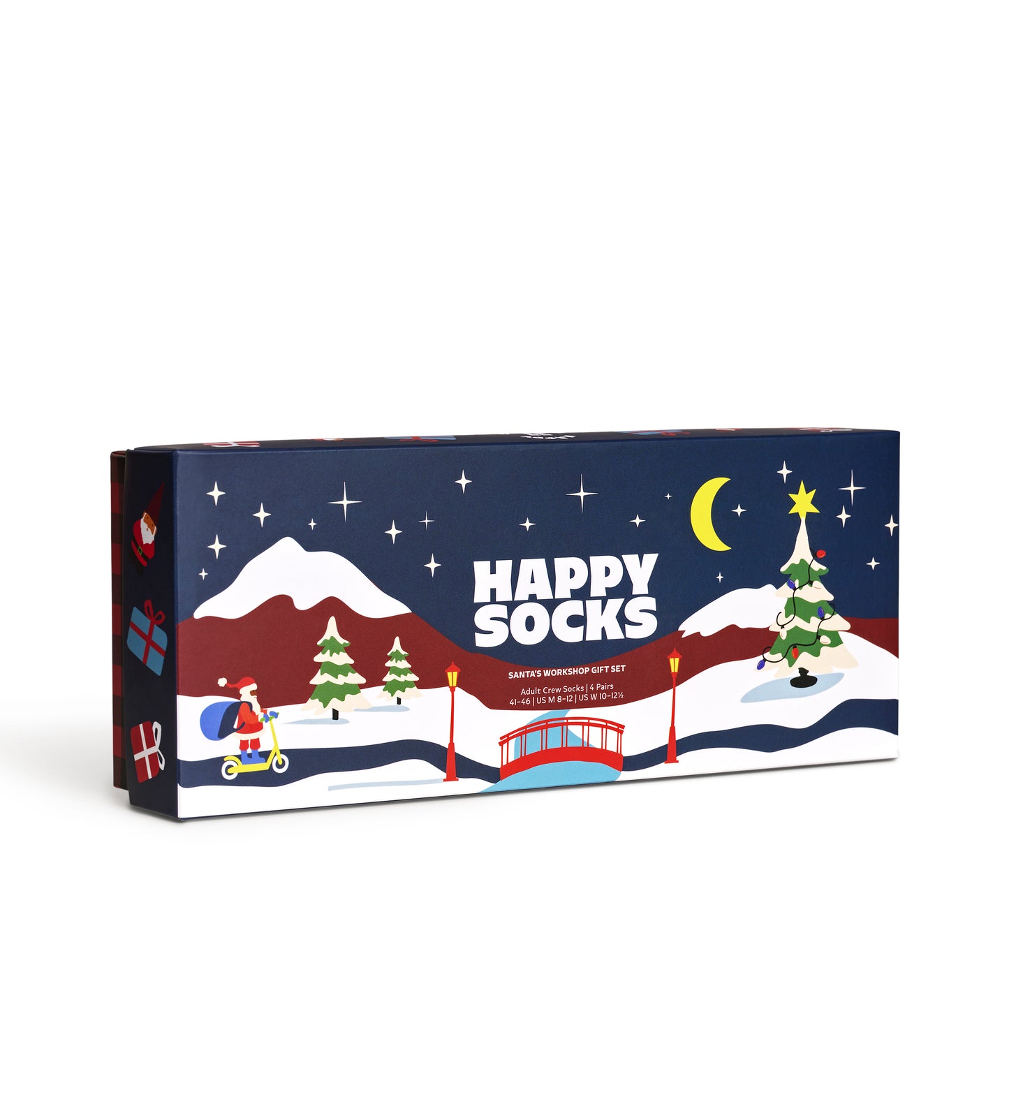 sockar happys socks strumpor roliga sockar happysocks julstrumpor santas workshop gift box