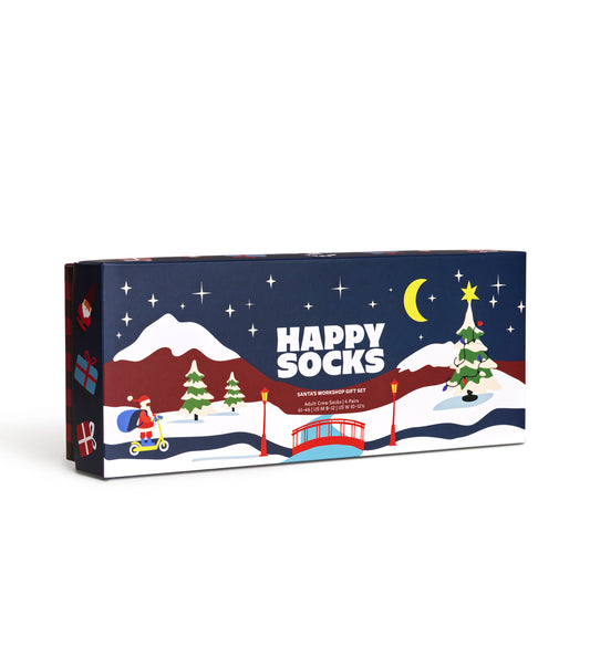 sockar happys socks strumpor roliga sockar happysocks julstrumpor santas workshop gift box