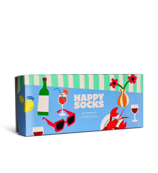 sockar happys socks strumpor roliga sockar happysocks fancy dinner gift box 