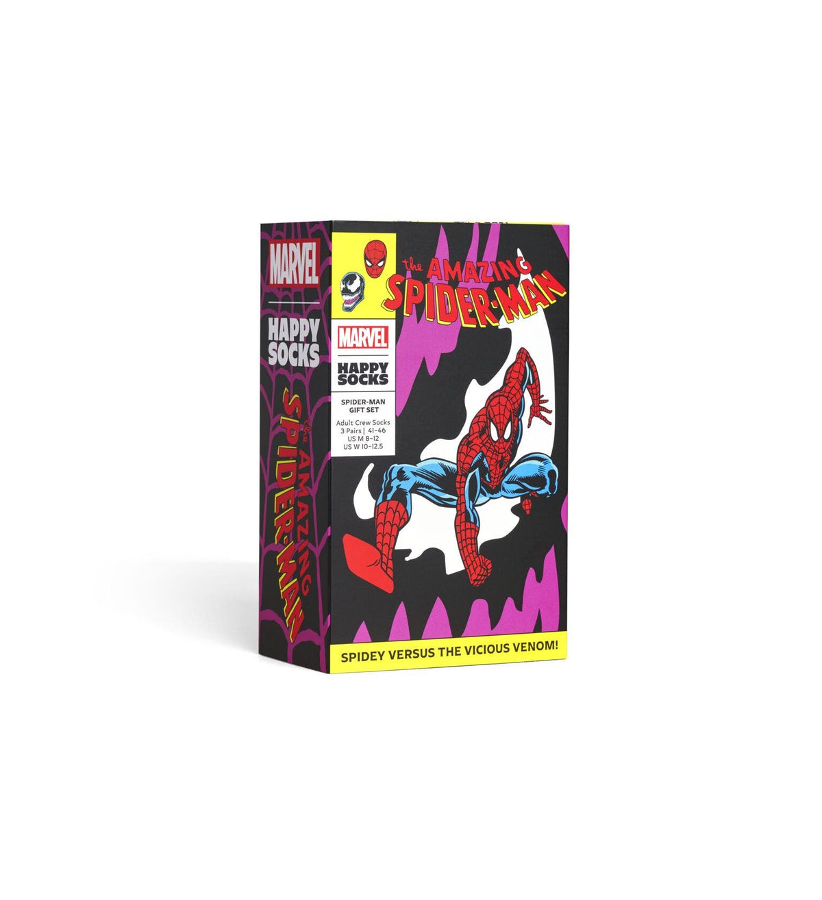 sockar strumpor happysocks happy socks spider man spiderman spindel mannen marvel marvels amazing spider man roliga sockar fri frakt stenungsund