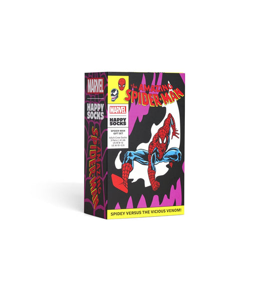 sockar strumpor happysocks happy socks spider man spiderman spindel mannen marvel marvels amazing spider man roliga sockar fri frakt stenungsund