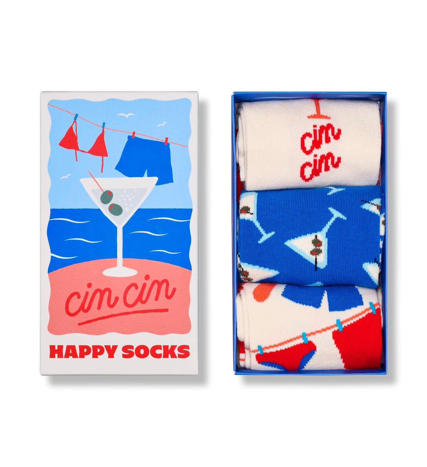 sockar happy socks happysocks cin cin gift box strumpor roliga sockar p0046621000 3pack