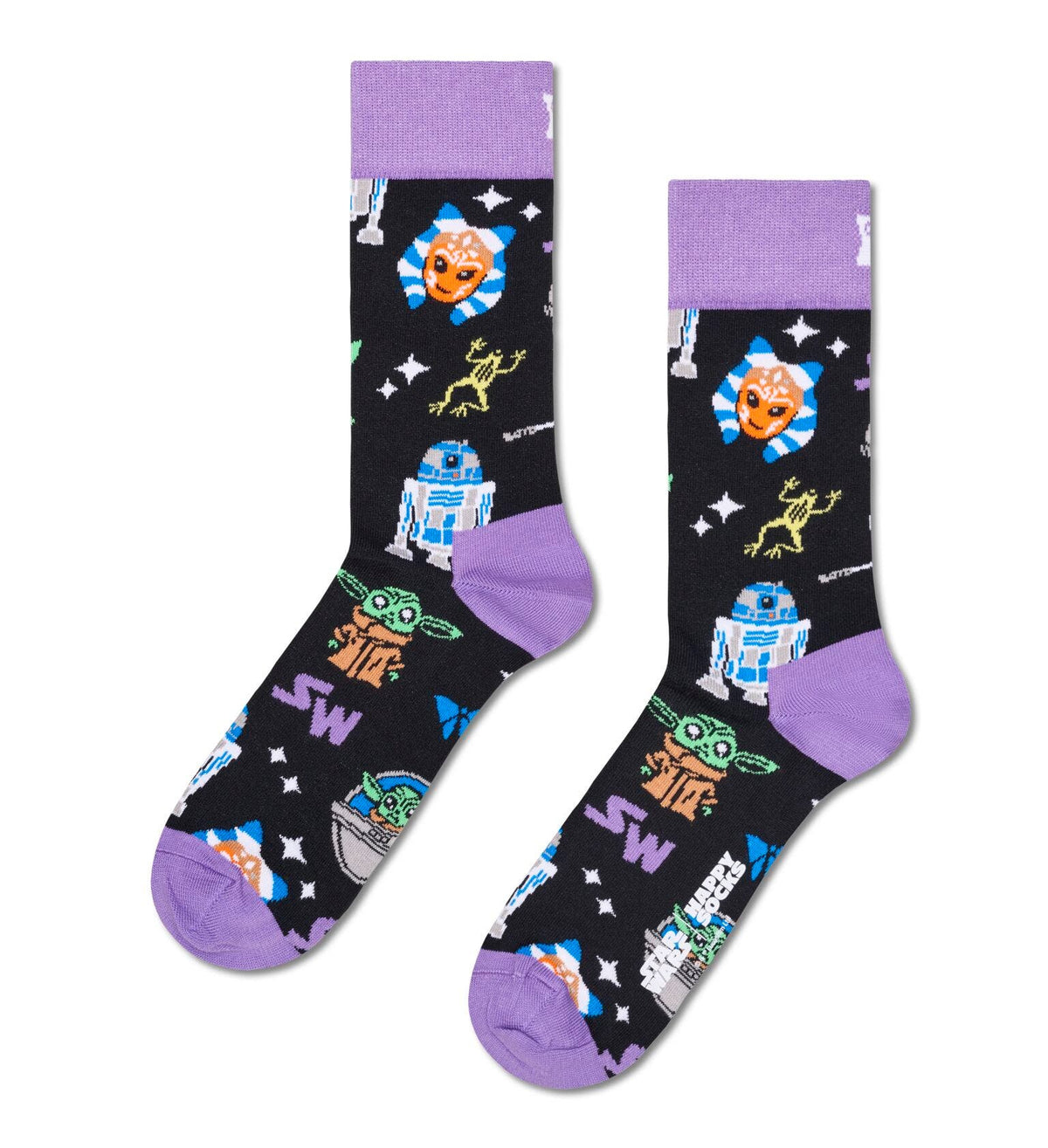 sockar star wars happy socks happysocks starwars team mando mandalorian baby joda ashoka r2d2 roliga sockar 3pack strumpor