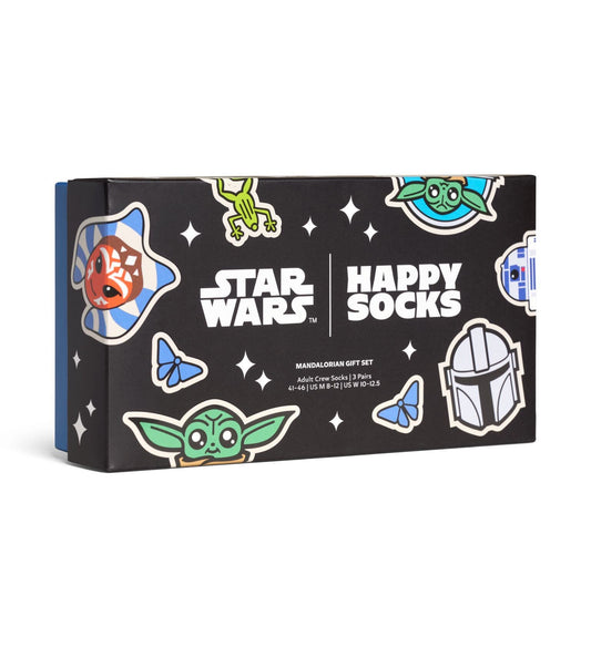 sockar star wars happy socks happysocks starwars team mando mandalorian baby joda ashoka r2d2 roliga sockar 3pack strumpor