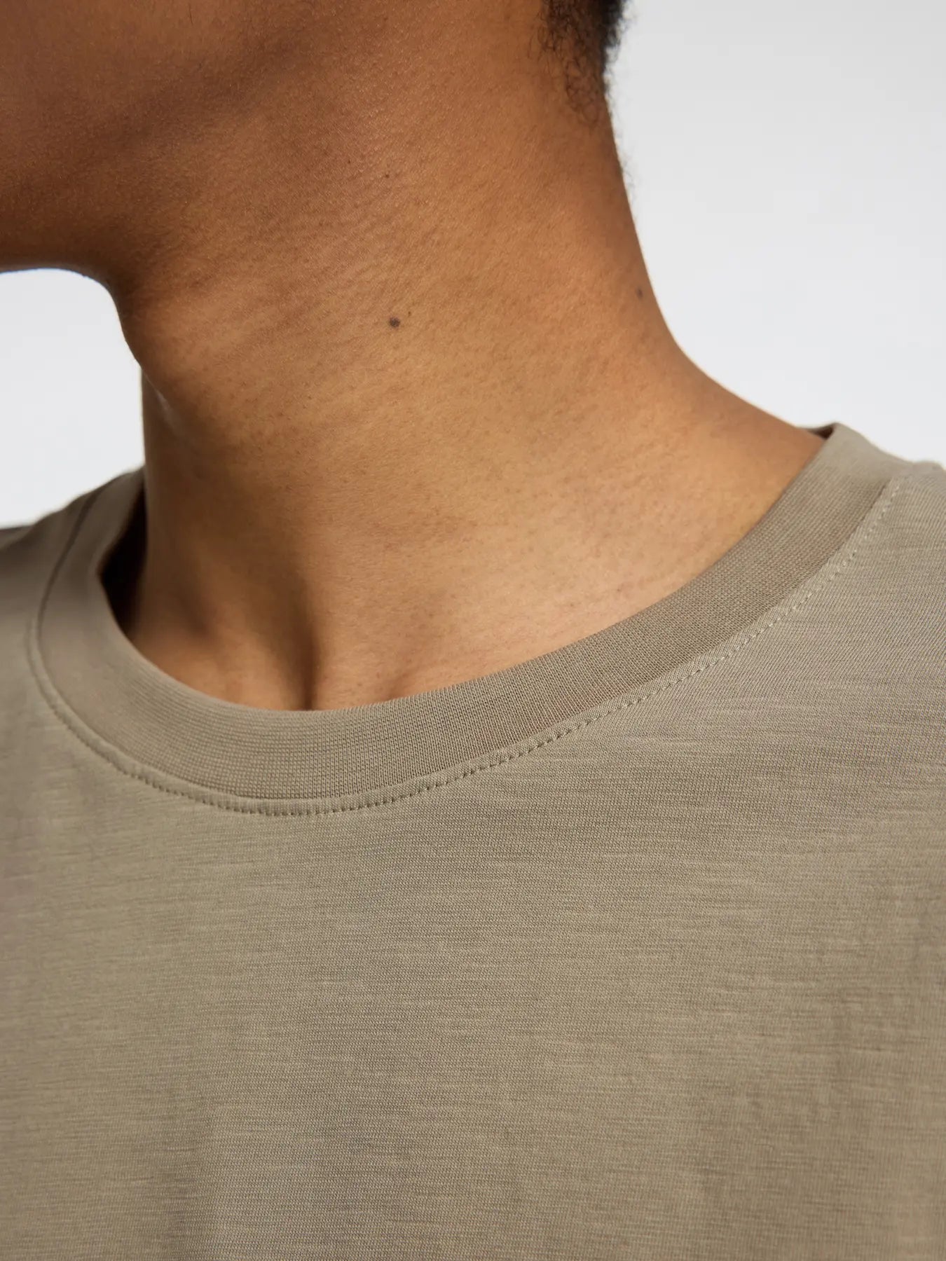 t-shirt tee selected home aspen slub tee vetiver green grön