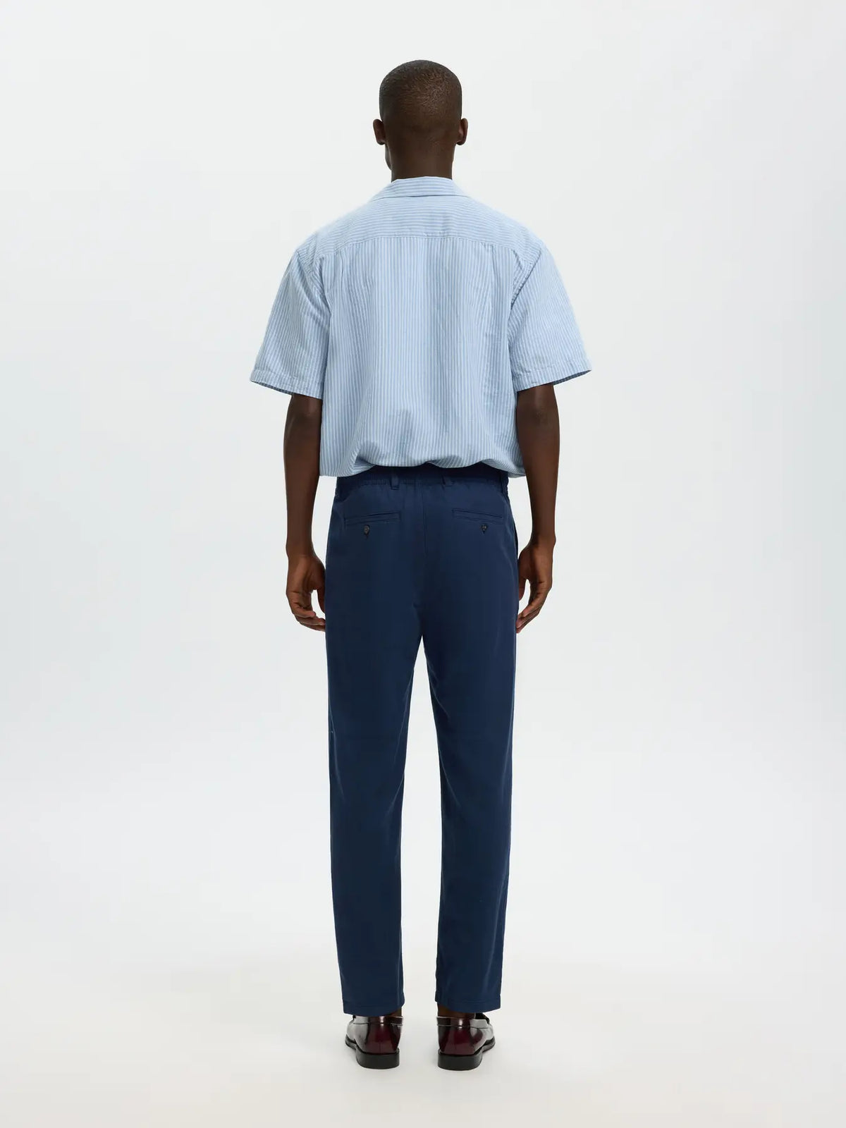 byxor linne byxor linen pants selected homme brody linen pants linnebyxor linenpants linne linen dark sapphire navy blue blå pants