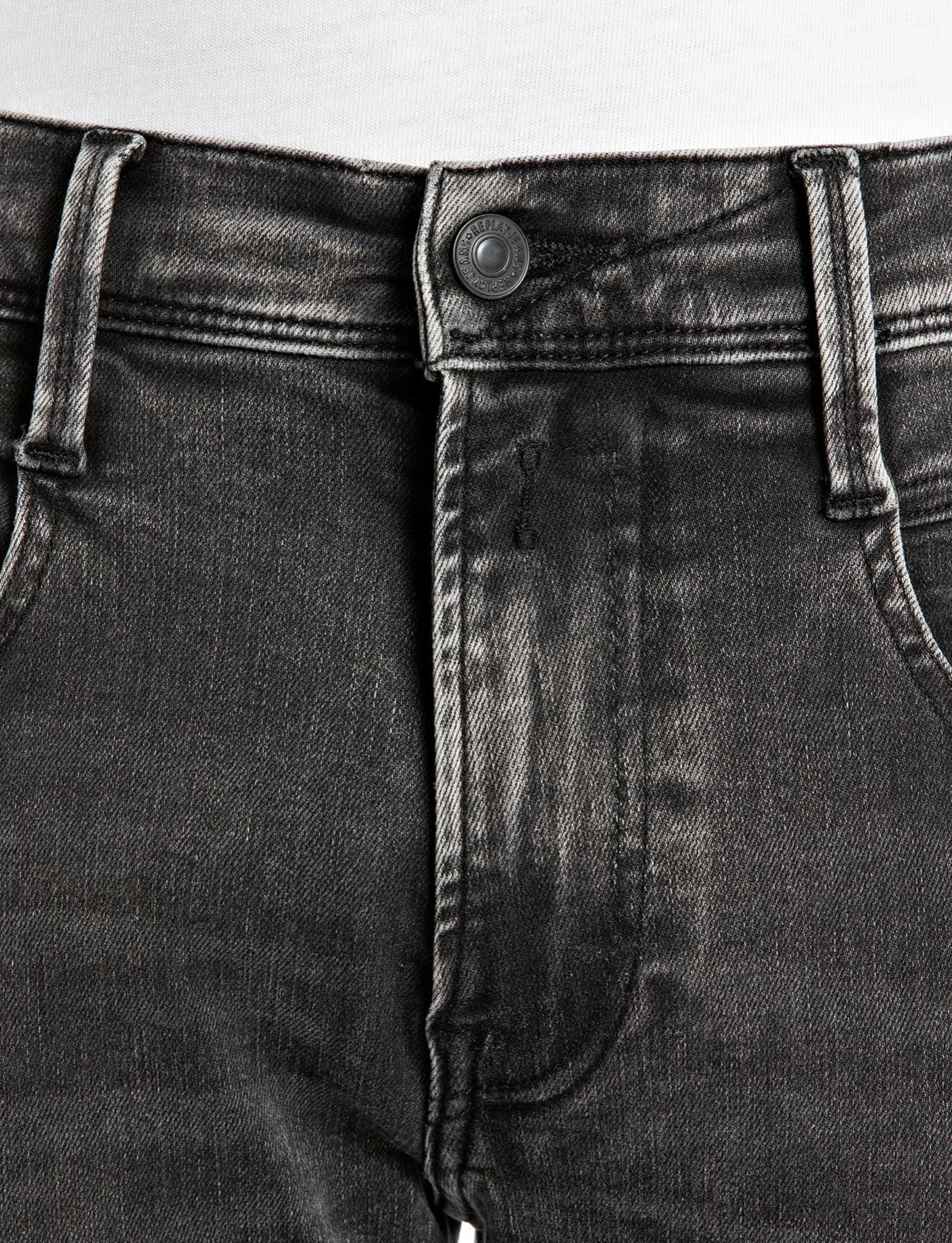 jeans replay anbass hyperflex 914y o4b stretch slim fit replayjeans grå svart fri frakt stenungsund
