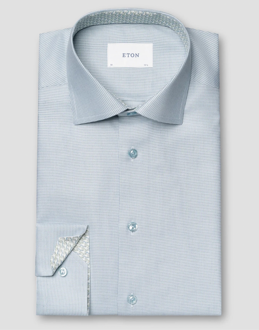 Slim Fit Semi Solid Effect Light Green