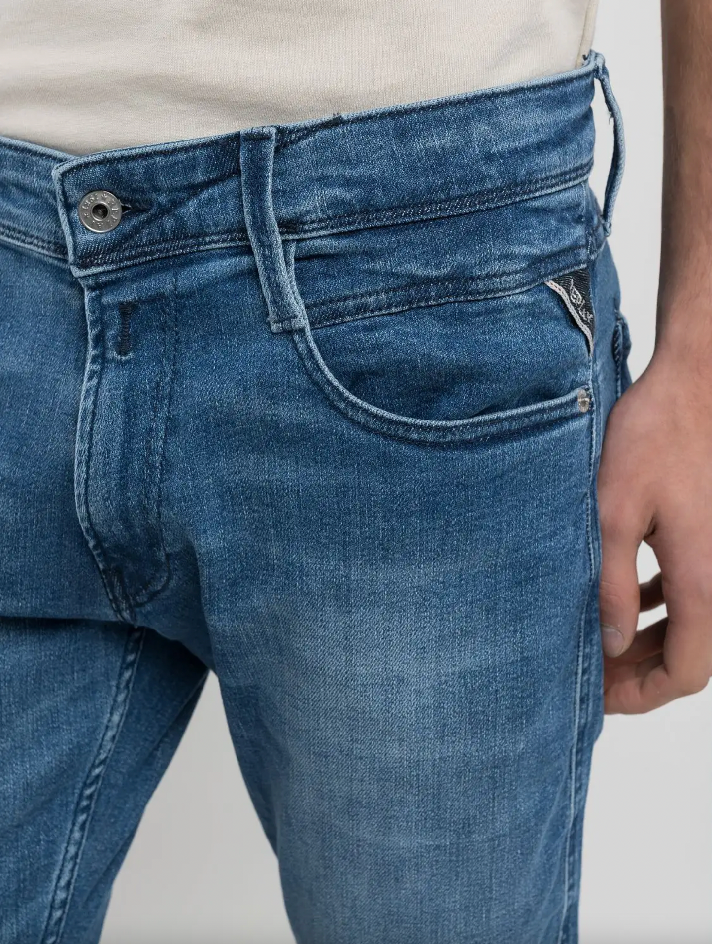 jeans replay anbass 914y stretch slim fit replayjeans denim