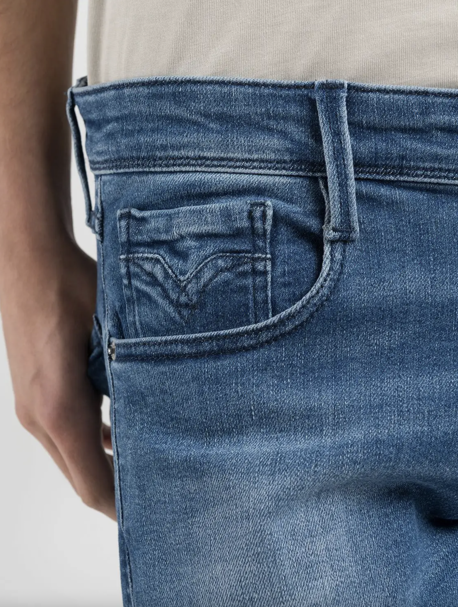 jeans replay anbass 914y stretch slim fit replayjeans denim