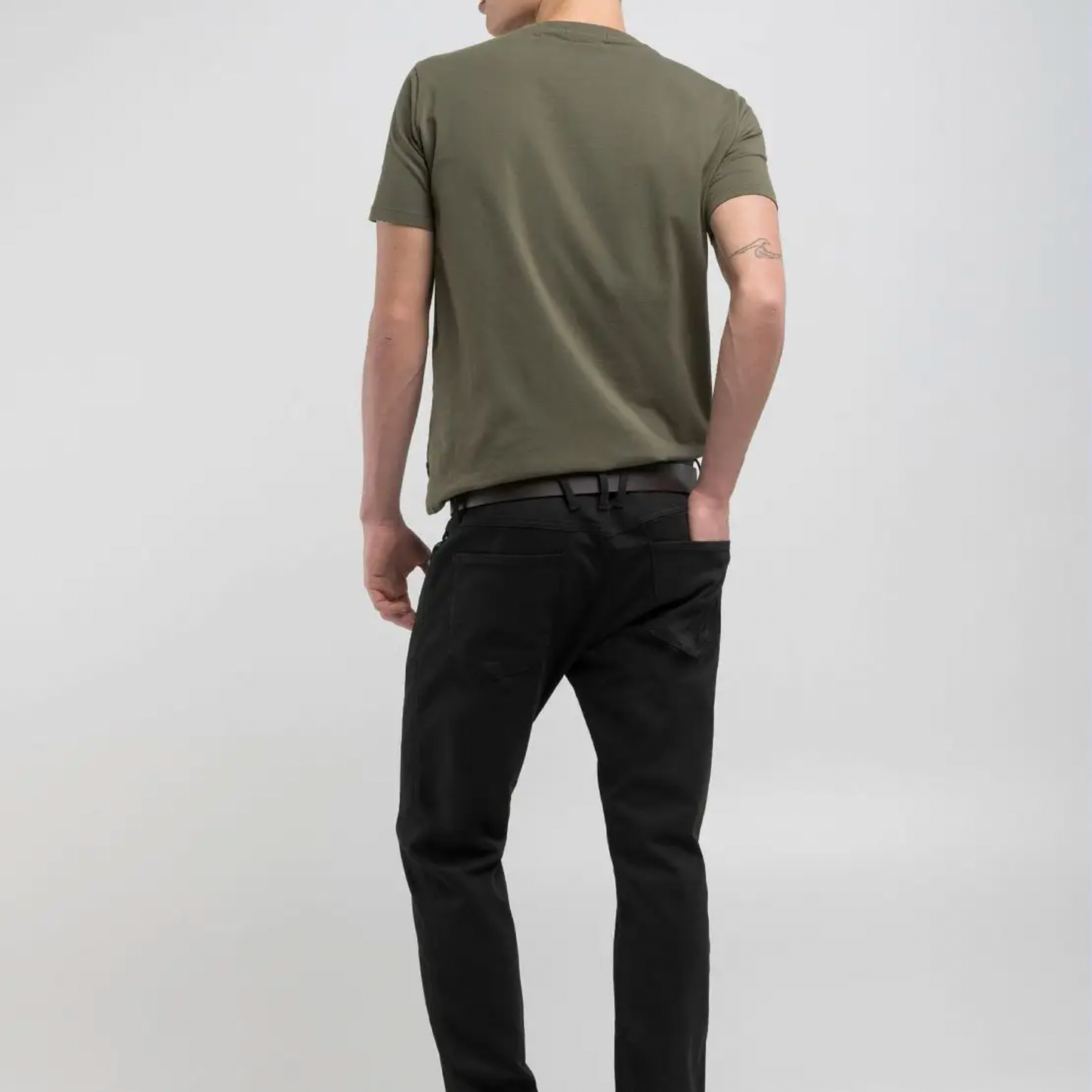 anbass hyperflex replay 914 replay jeans stretch slim fit black svart color edition