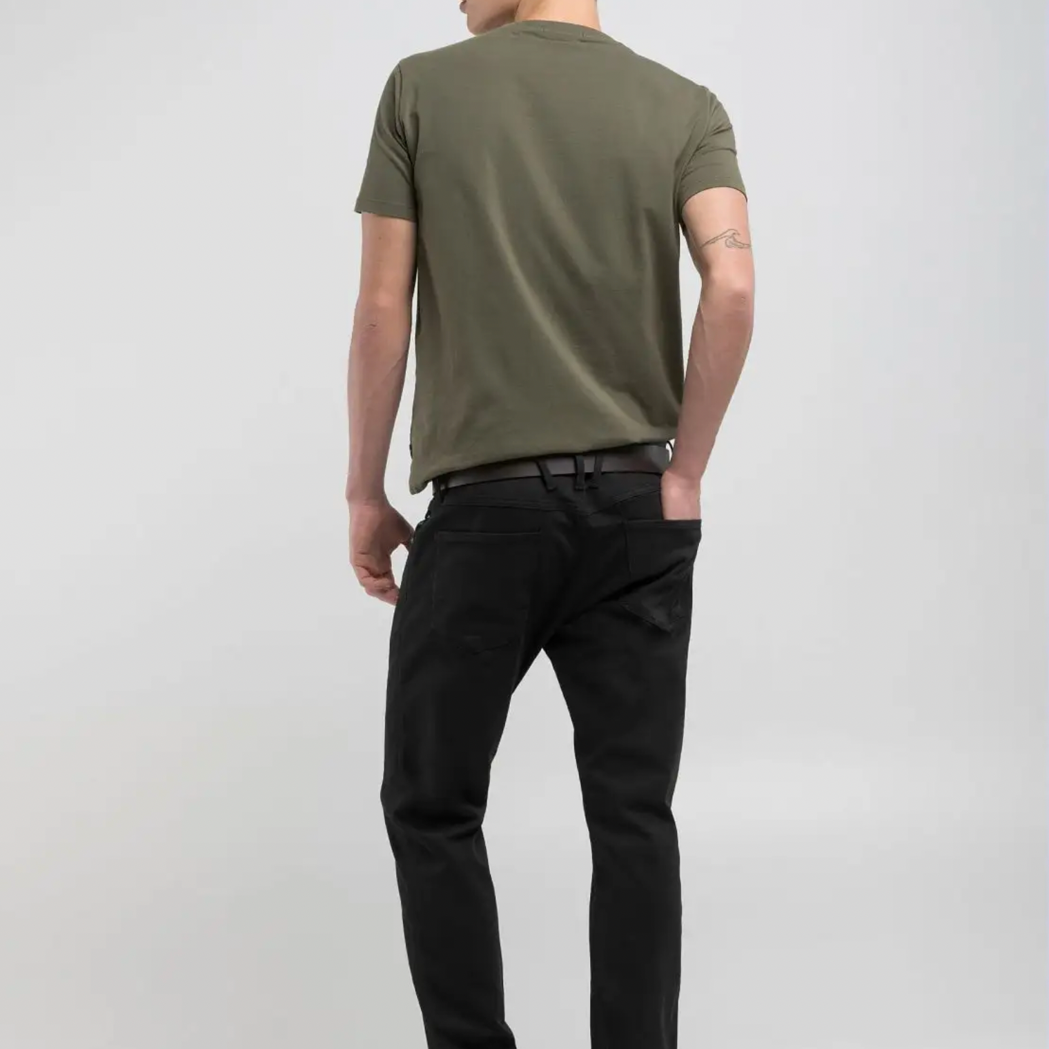anbass hyperflex replay 914 replay jeans stretch slim fit black svart color edition