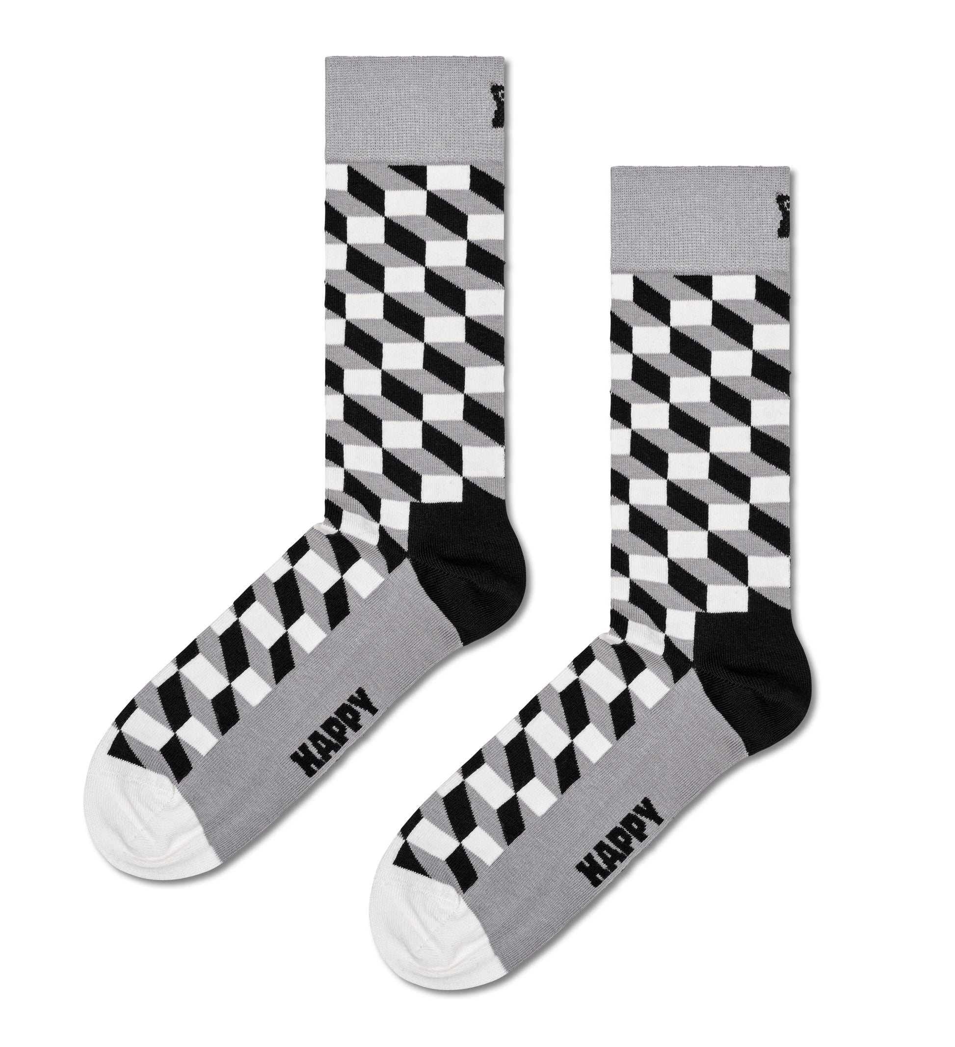 sockar happys socks strumpor roliga sockar happysocks classic black white gift box