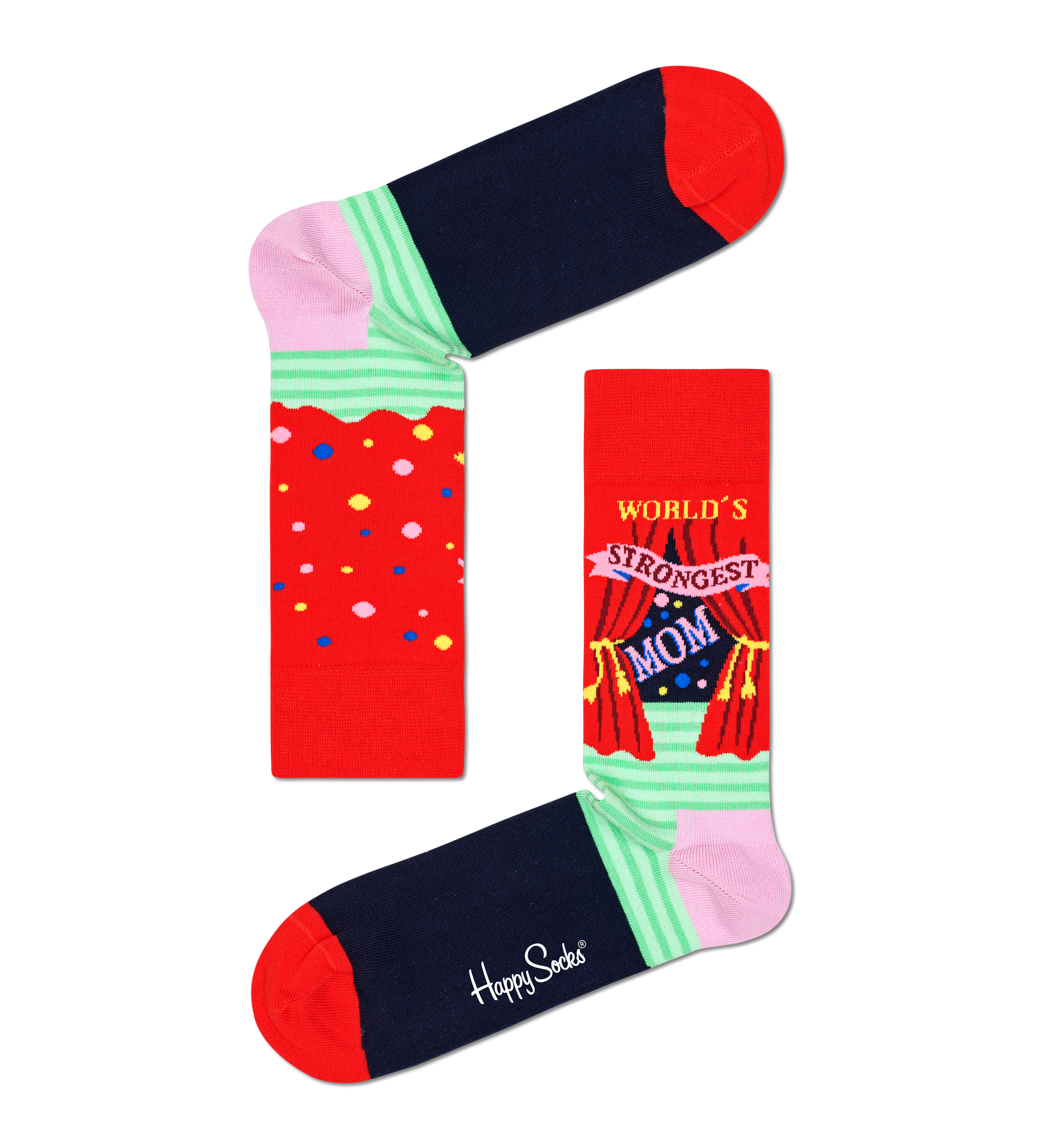 sockar happys socks strumpor roliga sockar happysocks worlds strongest mom morsdag