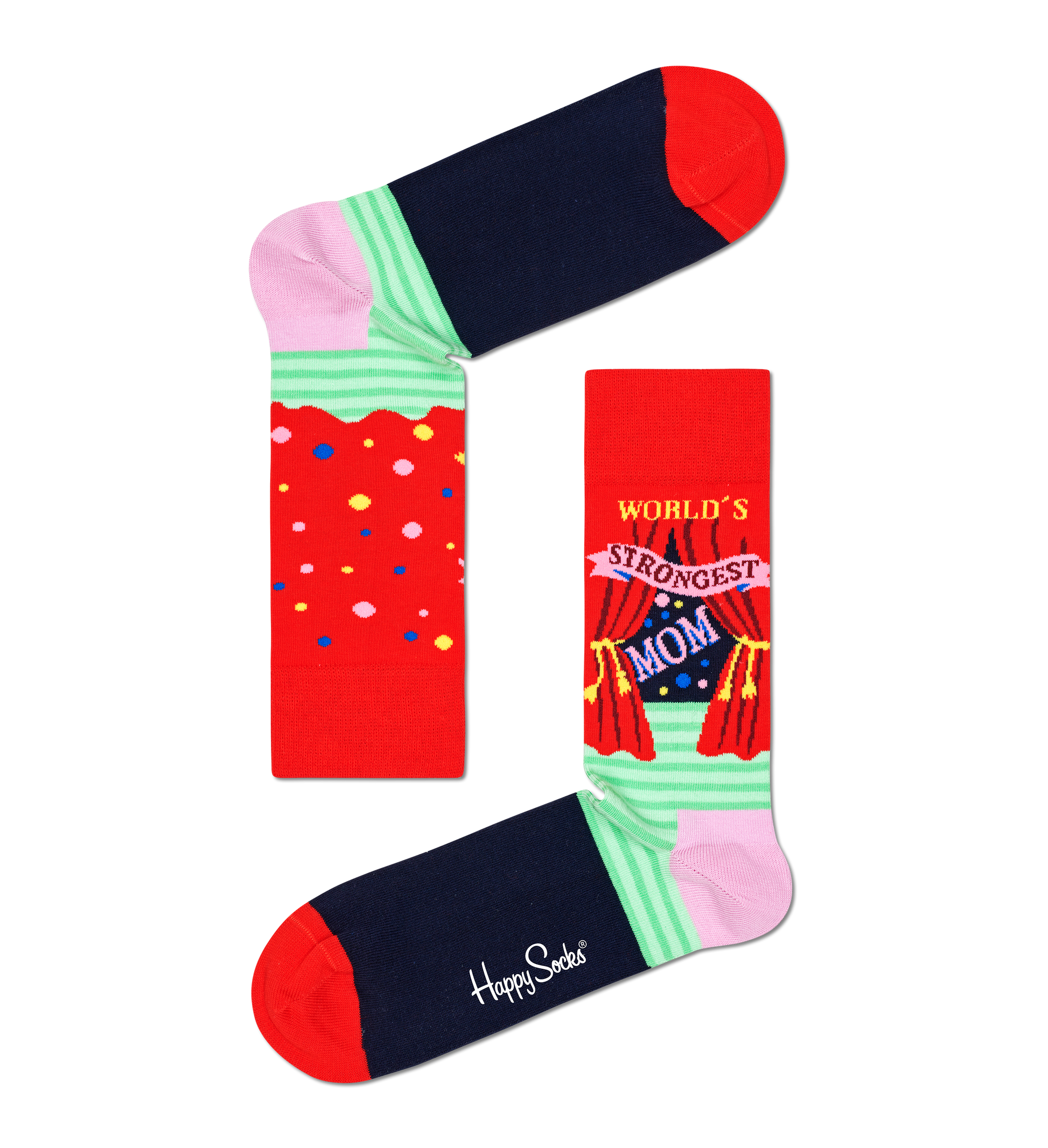 sockar happys socks strumpor roliga sockar happysocks worlds strongest mom morsdag