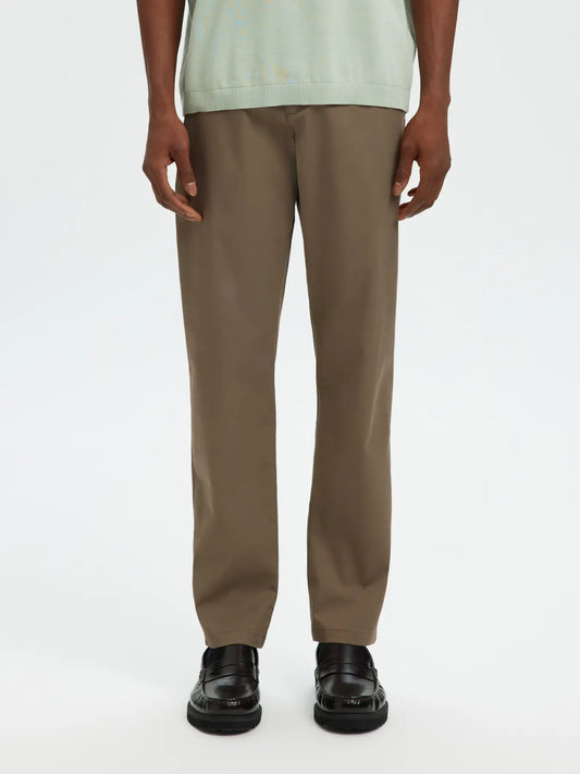 chinos byxor new miles 175 flex selected homme pants stretch morel brown brun beige