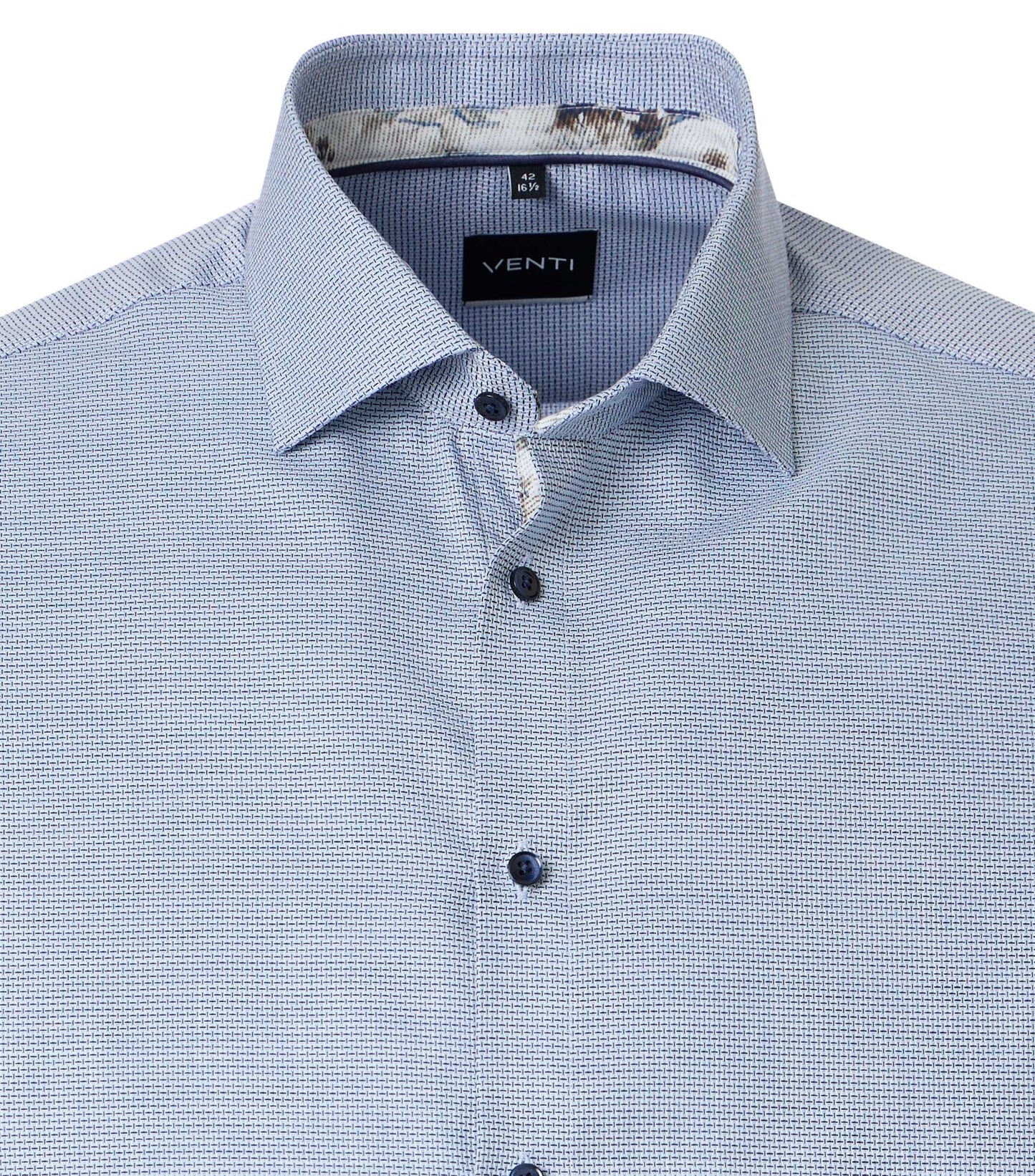skjorta shirt venti modern fit regular fit kostym skjorta venti shirts ljusblå blå navy flower blommor fri frakt 