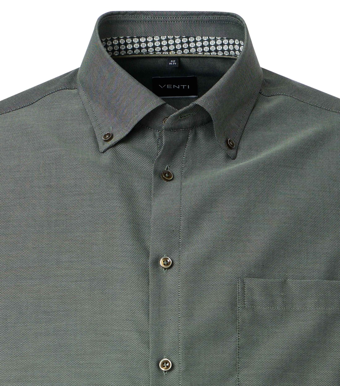 skjorta shirt venti venti shirts modern fit regular fit kostym skjorta bröstficka kontrast mänster green grön fri frakt stenungsund