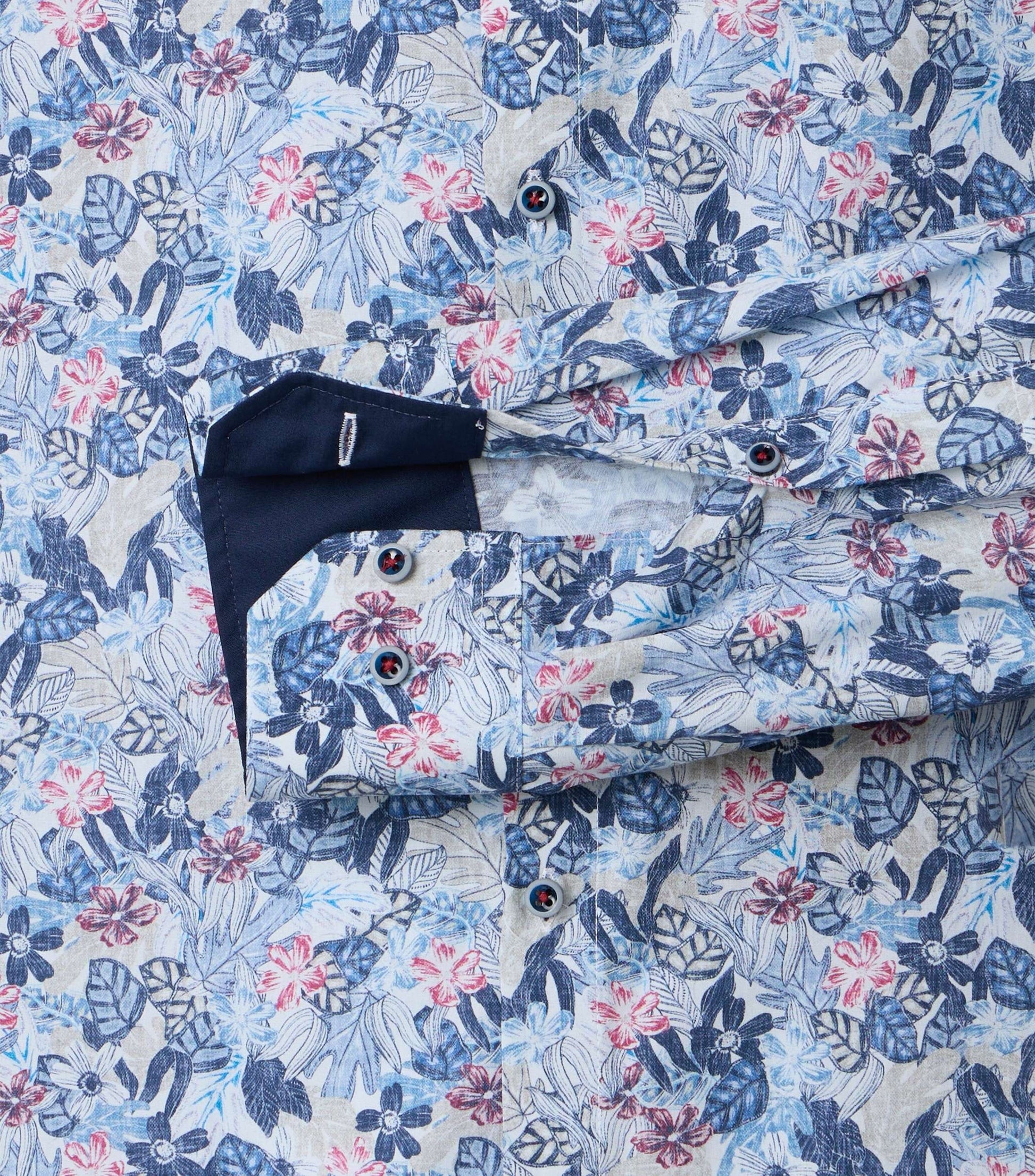 skjorta shirt venti casamoda regular fit modern fit kostym skjorta multi flowers blommor print mönstrad
