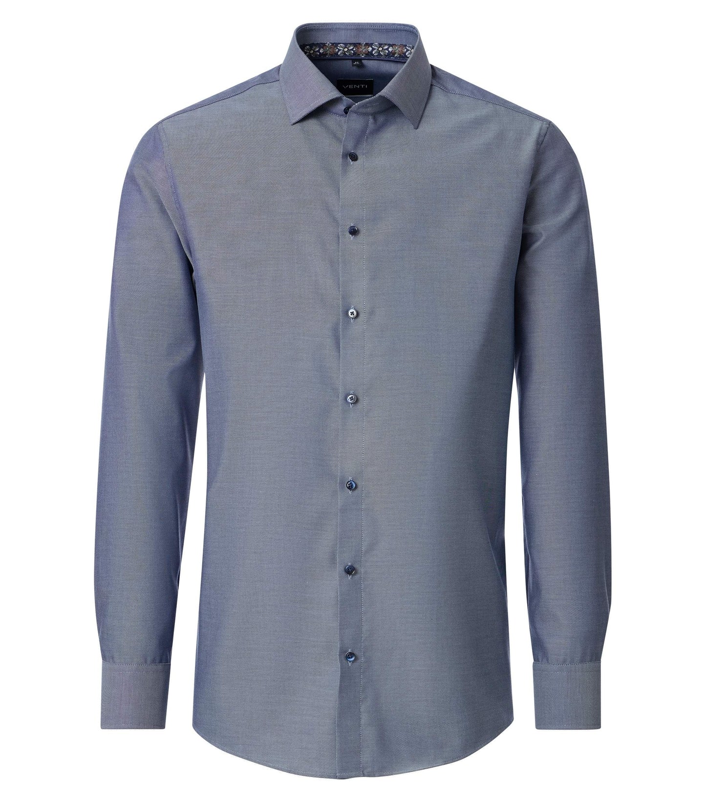 skjorta shirt venti modern fit regular fit kostym skjorta venti shirts navy blue blå flower blommor fri frakt stenungsund