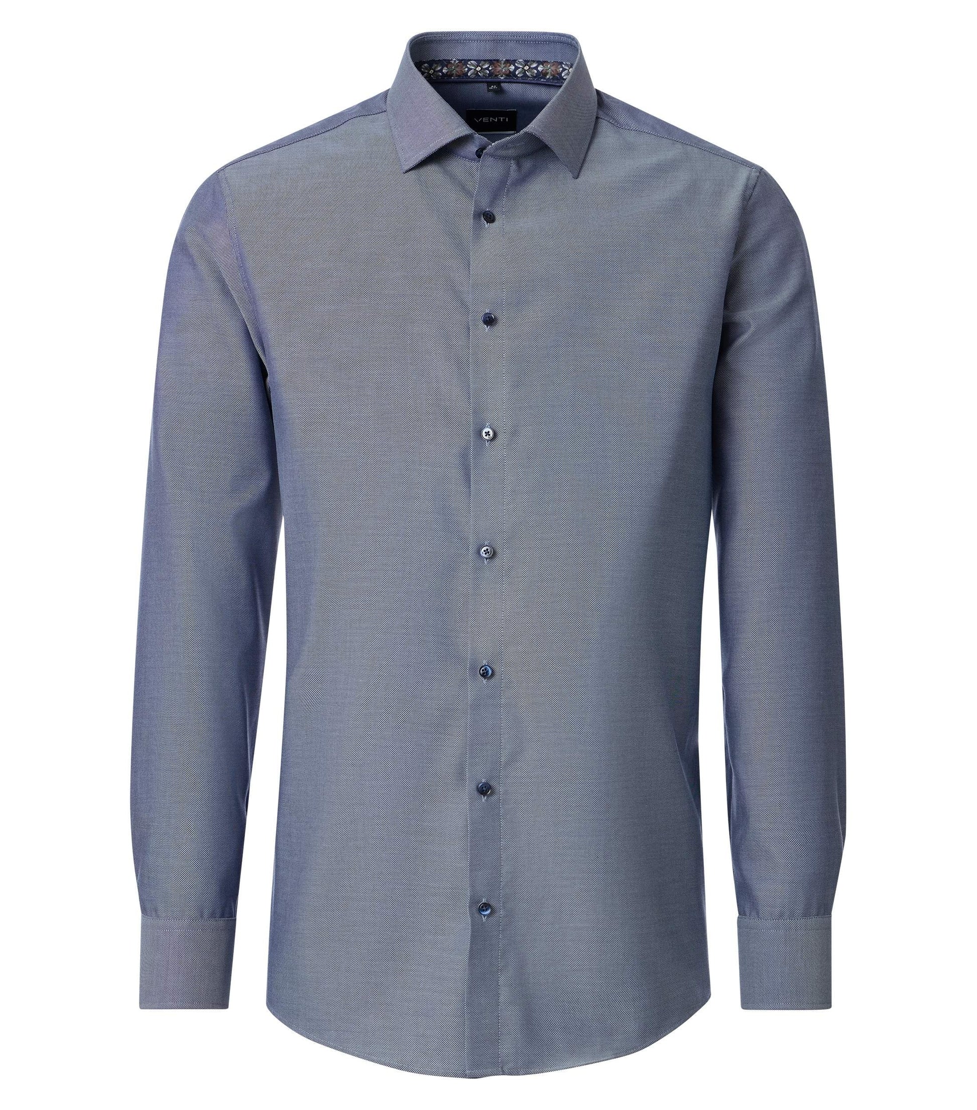 skjorta shirt venti modern fit regular fit kostym skjorta venti shirts navy blue blå flower blommor fri frakt stenungsund